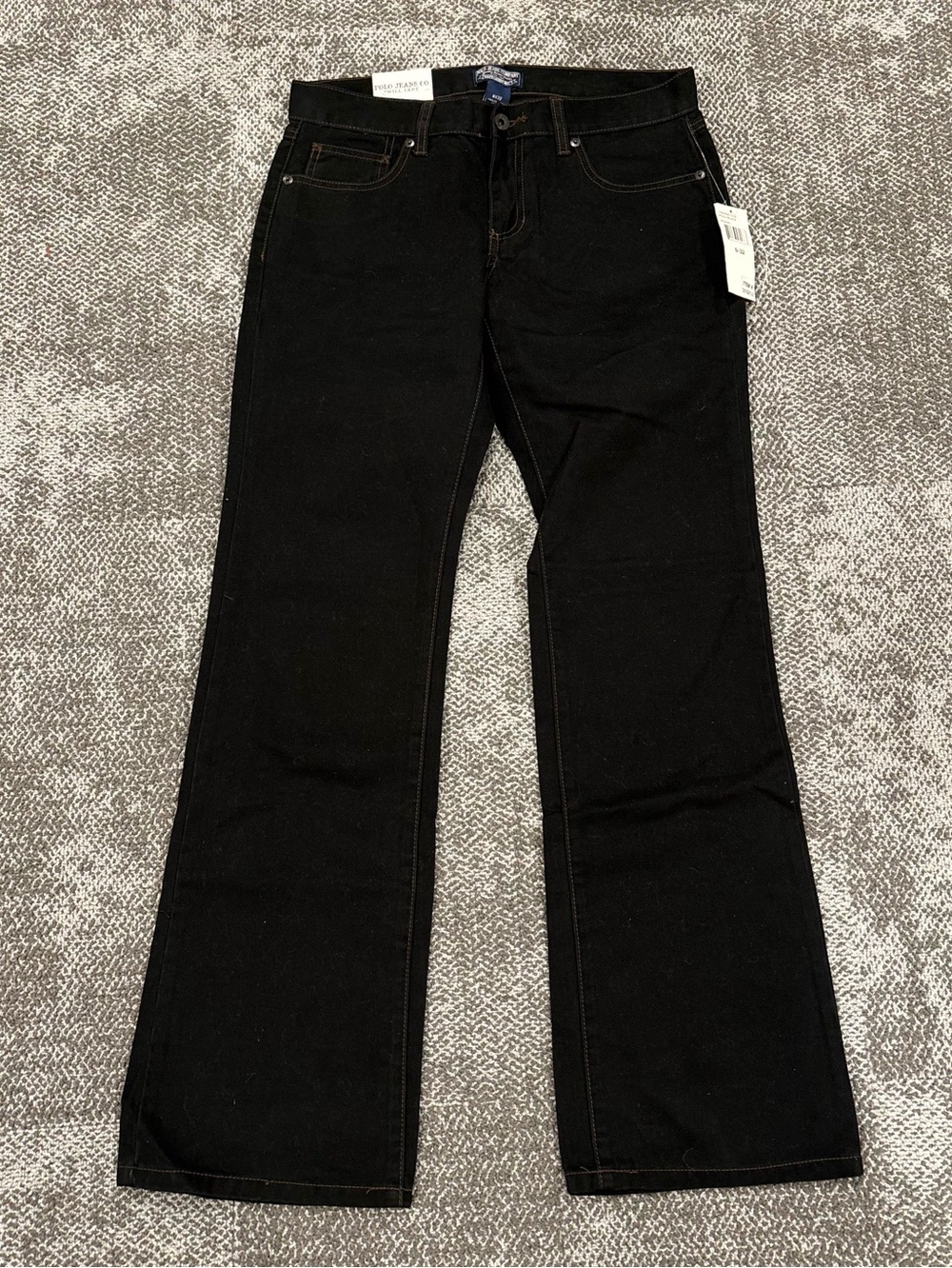 NWT Polo Jeans Ralph Lauren Twill Pants Black Womens Size 6 x 32